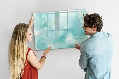 Tableau magnétique pour dessiner motif abstraction de marbre