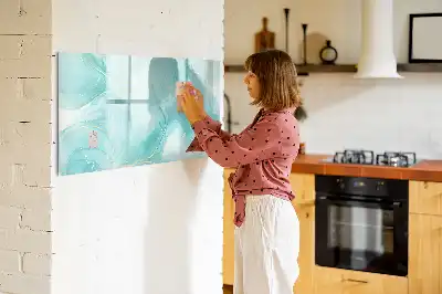 Tableau magnétique pour dessiner motif abstraction de marbre
