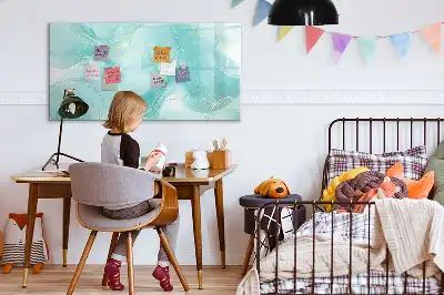 Tableau magnétique pour dessiner motif abstraction de marbre