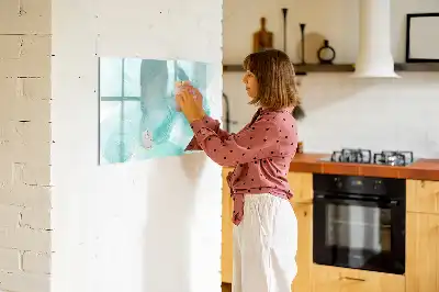 Tableau magnétique pour dessiner motif abstraction de marbre