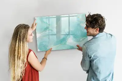 Tableau magnétique pour dessiner motif abstraction de marbre