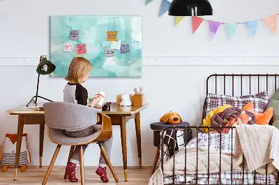 Tableau magnétique pour dessiner motif abstraction de marbre
