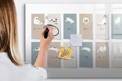 Tableau magnétique à dessiner avec motifs de chats