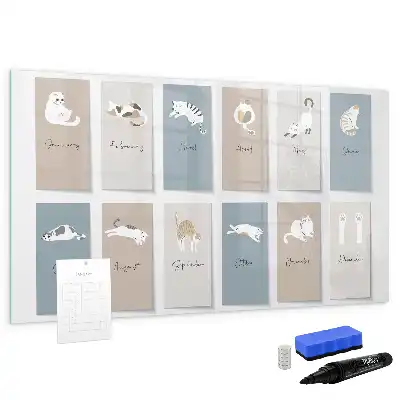 Tableau magnétique à dessiner avec motifs de chats