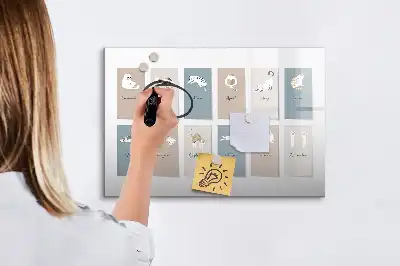 Tableau magnétique à dessiner avec motifs de chats