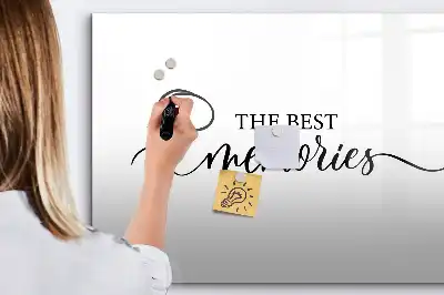 Tableau magnétique à dessiner modèle texte souvenirs