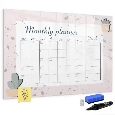 Tableau magnétique pour dessiner planificateur mensuel