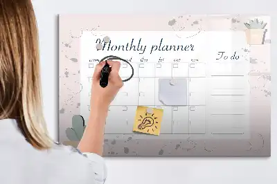 Tableau magnétique pour dessiner planificateur mensuel