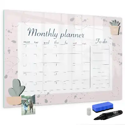 Tableau magnétique pour dessiner planificateur mensuel