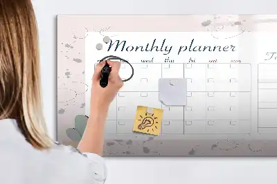 Tableau magnétique pour dessiner planificateur mensuel