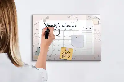 Tableau magnétique pour dessiner planificateur mensuel
