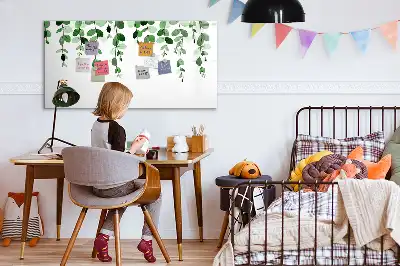 Tableau magnétique pour dessiner motif feuilles de plantes