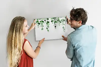 Tableau magnétique pour dessiner motif feuilles de plantes
