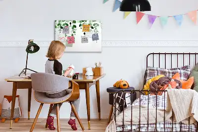 Tableau magnétique pour dessiner motif feuilles de plantes
