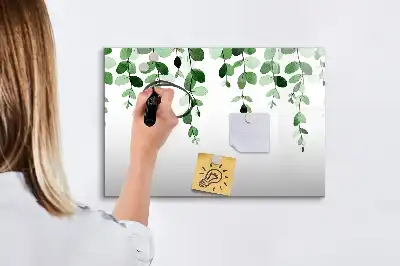 Tableau magnétique pour dessiner motif feuilles de plantes