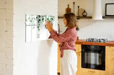 Tableau magnétique pour dessiner motif feuilles de plantes