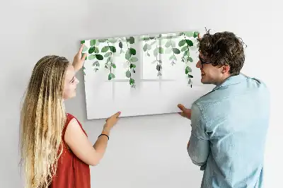 Tableau magnétique pour dessiner motif feuilles de plantes