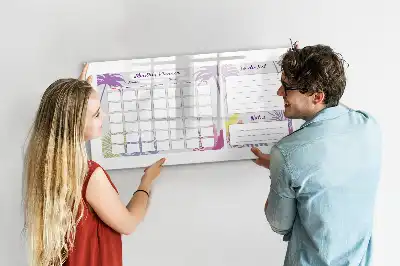 Tableau magnétique à dessiner planificateur mensuel