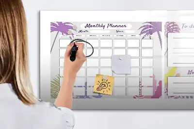 Tableau magnétique à dessiner planificateur mensuel