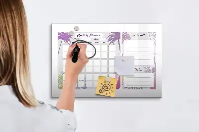Tableau magnétique à dessiner planificateur mensuel