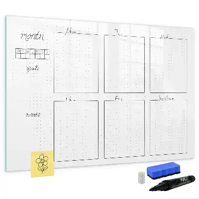 Tableau magnétique pour dessiner planning de la semaine