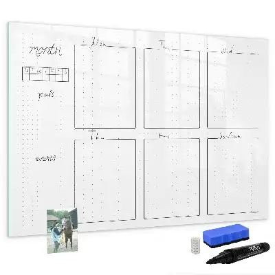Tableau magnétique pour dessiner planning de la semaine