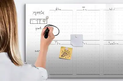 Tableau magnétique pour dessiner planning de la semaine