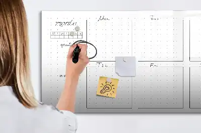 Tableau magnétique pour dessiner planning de la semaine