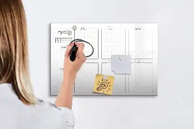 Tableau magnétique pour dessiner planning de la semaine