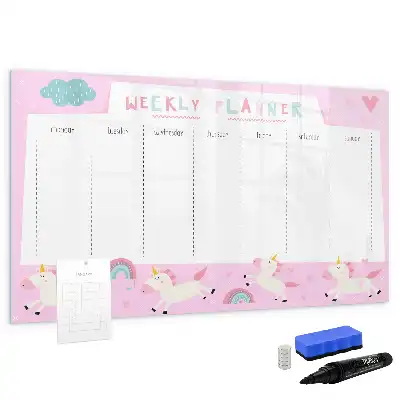 Tableau magnétique à dessiner planificateur hebdomadaire pour enfants