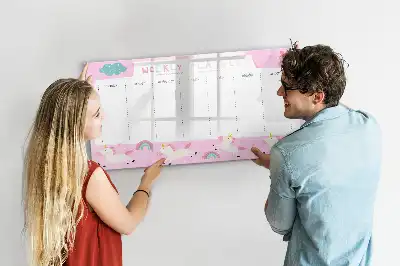 Tableau magnétique à dessiner planificateur hebdomadaire pour enfants