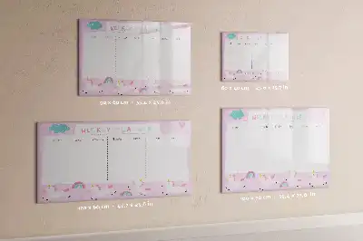 Tableau magnétique à dessiner planificateur hebdomadaire pour enfants