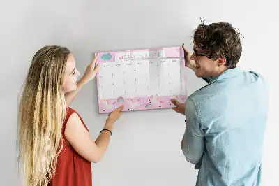 Tableau magnétique à dessiner planificateur hebdomadaire pour enfants