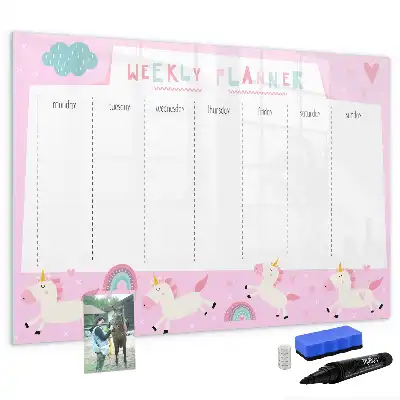 Tableau magnétique à dessiner planificateur hebdomadaire pour enfants