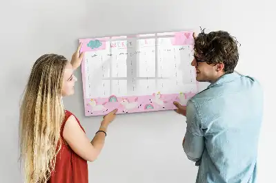 Tableau magnétique à dessiner planificateur hebdomadaire pour enfants