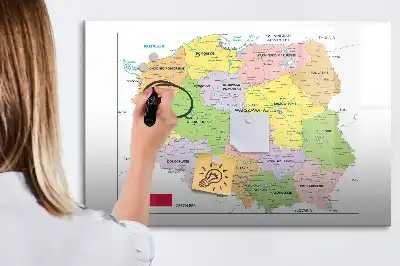 Tableau magnétique à dessiner carte de la Pologne