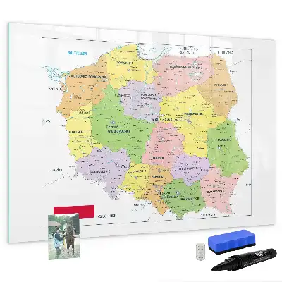 Tableau magnétique à dessiner carte de la Pologne