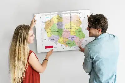 Tableau magnétique à dessiner carte de la Pologne