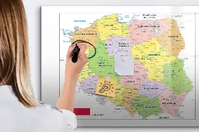 Tableau magnétique à dessiner carte de la Pologne