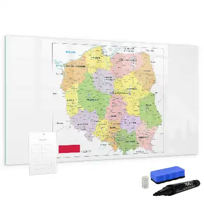 Tableau magnétique à dessiner carte de la Pologne