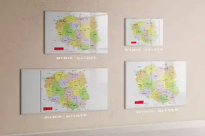 Tableau magnétique à dessiner carte de la Pologne