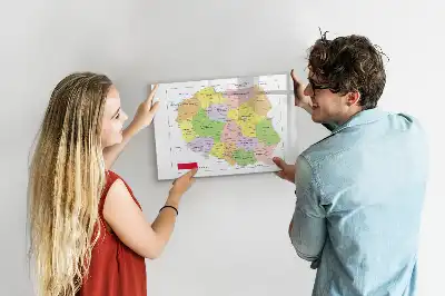 Tableau magnétique à dessiner carte de la Pologne