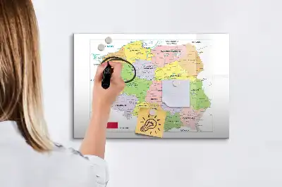 Tableau magnétique à dessiner carte de la Pologne