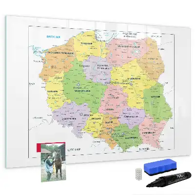 Tableau magnétique à dessiner carte de la Pologne