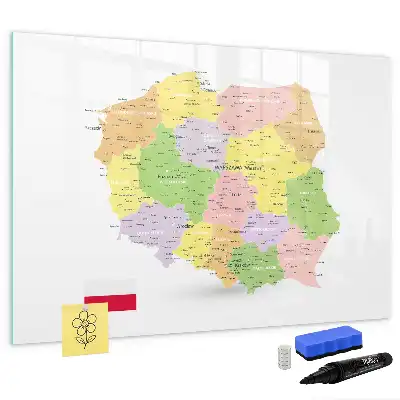 Tableau magnétique pour dessiner carte de la Pologne
