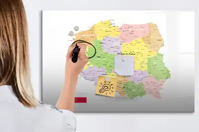 Tableau magnétique pour dessiner carte de la Pologne