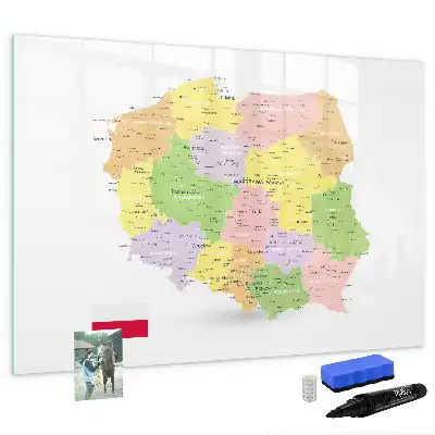 Tableau magnétique pour dessiner carte de la Pologne