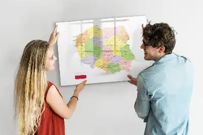 Tableau magnétique pour dessiner carte de la Pologne