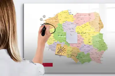 Tableau magnétique pour dessiner carte de la Pologne