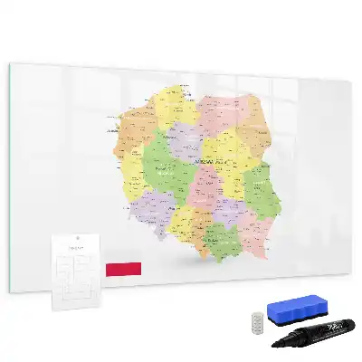 Tableau magnétique pour dessiner carte de la Pologne